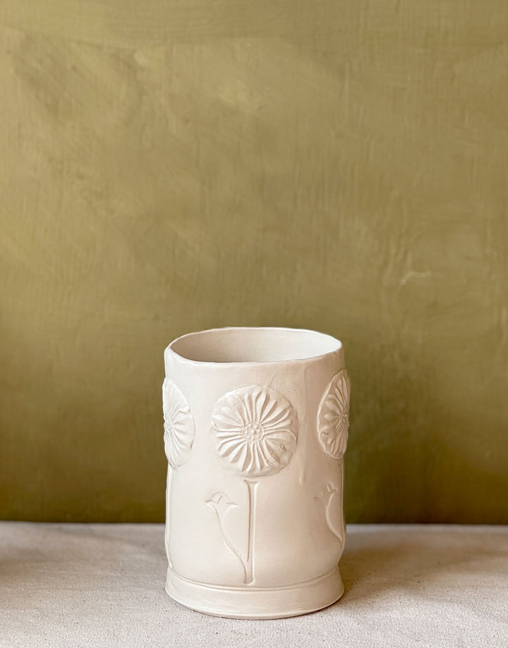 DBO Home + Sentiment Pottery | Large Cylinder Vase - White