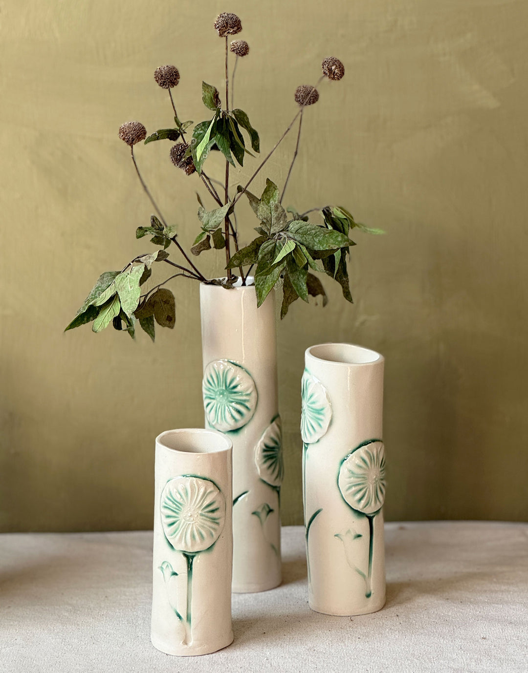 DBO Home + Sentiment Pottery | Short Skinny Cylinder Vase