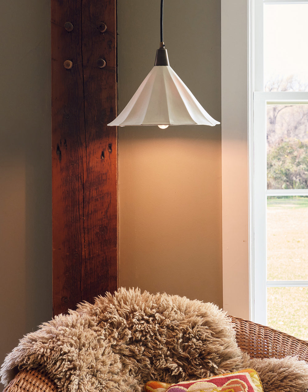 DBO HOME Petite Trumpet Ceramic Pendant Lamp [Photo Credit: Dana Brandwein]