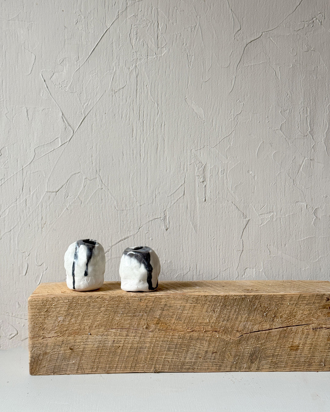 Pinched Drip Bud Vases (set of 2)