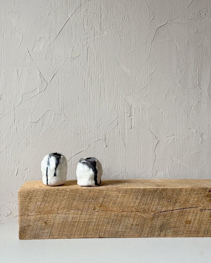 Pinched Drip Bud Vases (set of 2)