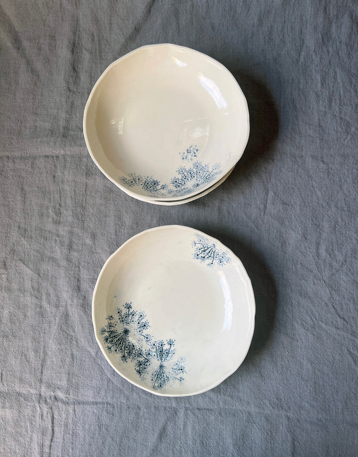Queen Anne's Lace Everything Bowl - Indigo Glaze