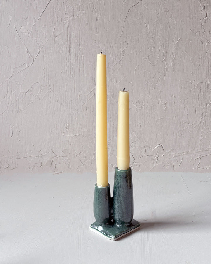 Rock + Roll Double Candlesticks - Emerald