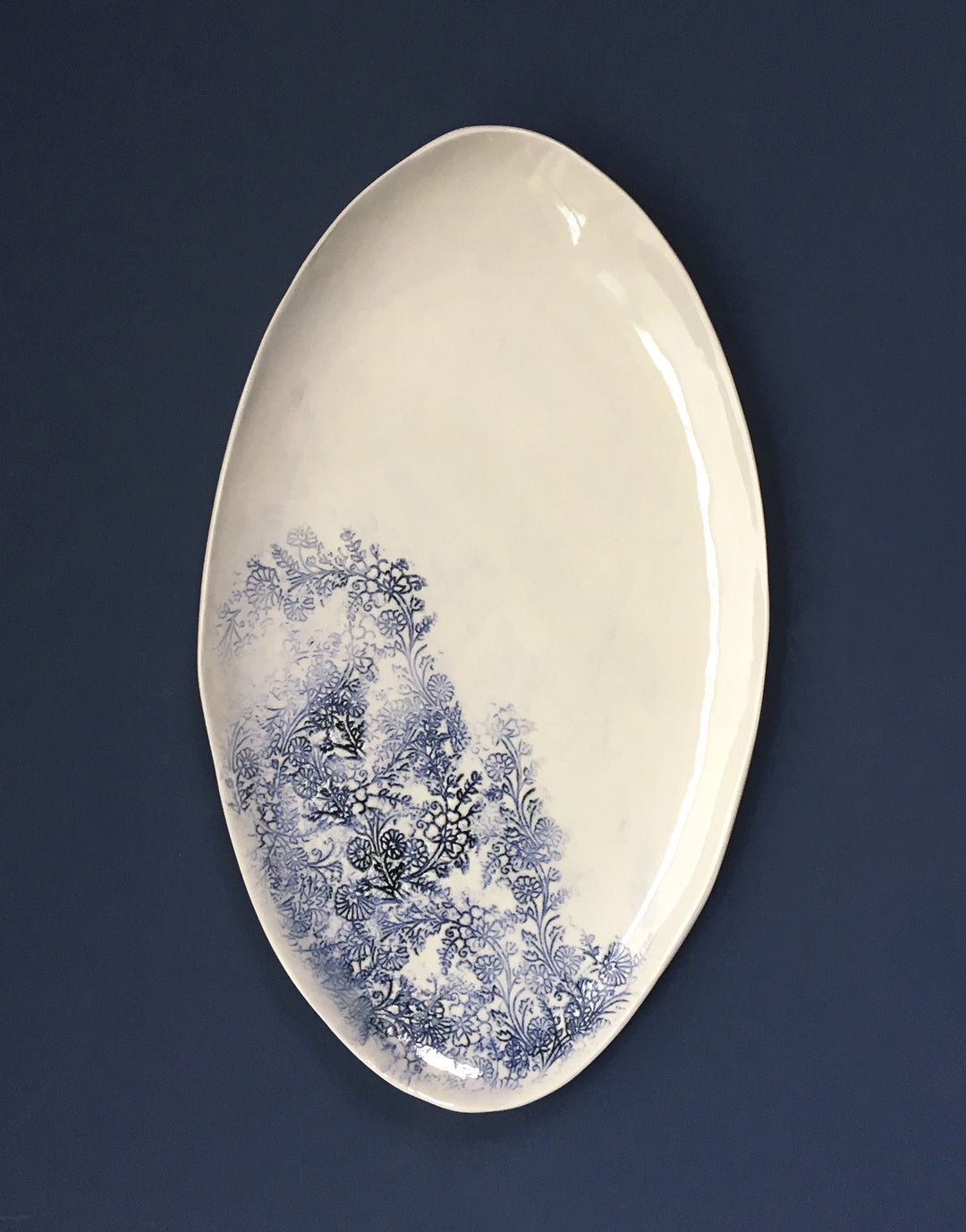 DBO HOME Handmade Porcelain Small Oval Serving Platter