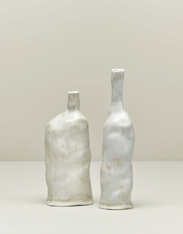 Set of One-Of-A-Kind Bottle Vases