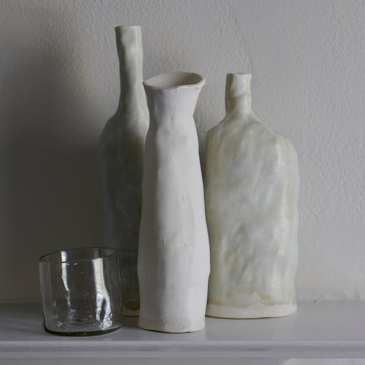 Set of One-Of-A-Kind Bottle Vases