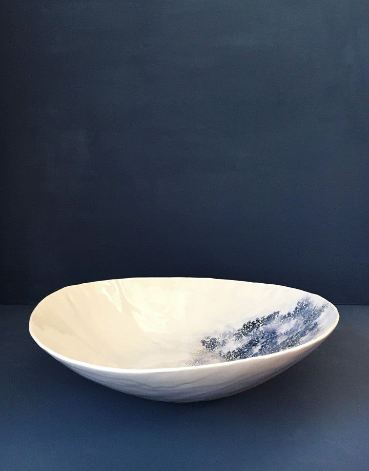 DBO HOME Handmade Porcelain Kashmir Extra large Bowl side view